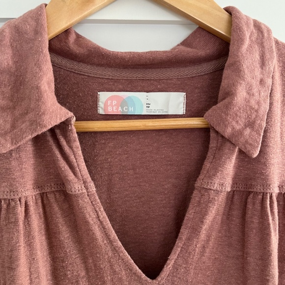 Free People FP Beach Moonlight Midi Dress Size xs Mauve Tiered - Picture 3 of 4